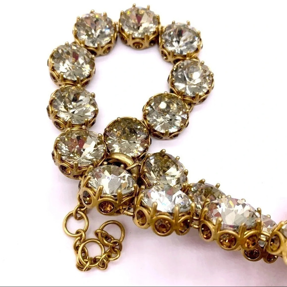 J. Crew Gray Crystal Linked Necklace - Picture 2 of 5